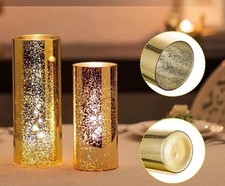 Gold Cylinder Vases /