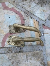 Brass door handle antique - door,