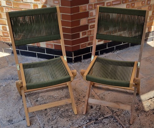 Two wooden folding - wooden, garden