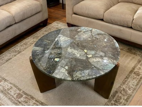 Labradorite stone table top - labradorite,