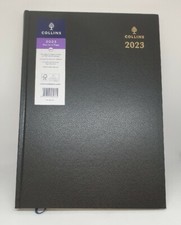 Collins 2023 diary day To A Page-A4 Black FSC Certified Printed Paper-New Unused