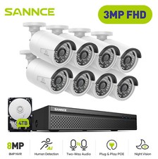 3MP SANNCE POE CCTV System