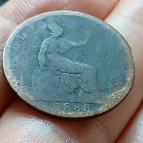 Queen victoria halfpenny 1888 - queen,