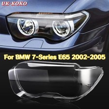 Left Front Headlight Lens Cover Shell Clear For BMW 7 Series E65 2002-2004