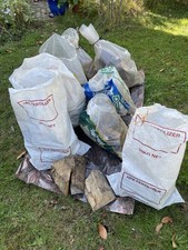 8 Bags of Logs Kindling and Some Briquettes for Fireplaces / Woodburner