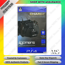 Playstation 4 Official Dual Controller Stand & Twin USB Cables Black - Open Box