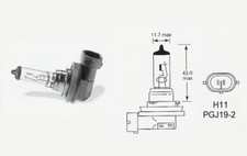 12 volt 55 watt H11 Halogen Headlamp bulb 711 PGJ19-2 Osram 64211 pair