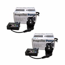 2 Pack Jebao SW8 Propeller Water Pump Wavemaker with Controller and Magnet Mount