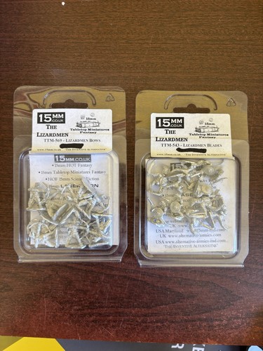 15mm metal lizardmen bows - metal,