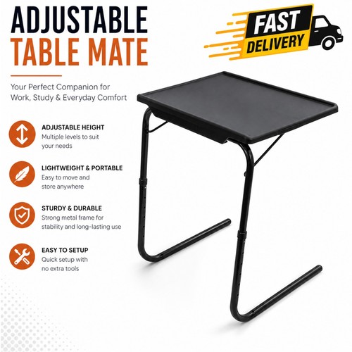 Black portable table mate - portable,