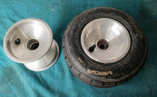 Aluminium kart wheels pair - aluminium,