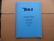 BSA  INSTRUCTION MANUAL FOR
