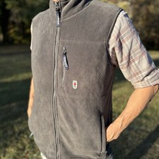 EISENEGGER ALPINE—Fleece Vest—Men’s Medium—Gray with Logos—Made in Germany—NWT