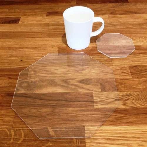 Octagon clear acrylic - octagon, placemat