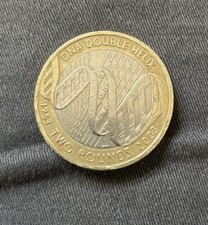 2003 EII £2 Two Pound Coin - DNA Double Helix 1953 - 2003. Error On Edge