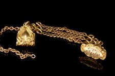 ANTIQUE VICTORIAN GOLD FILLED AEM MONOGRAM FOB WATCH CHAIN CLIP   MR