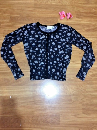 Printed daisy cardigan - printed,