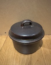 Arabia Finland Stoneware. Ruska Sugar Bowl with Lid