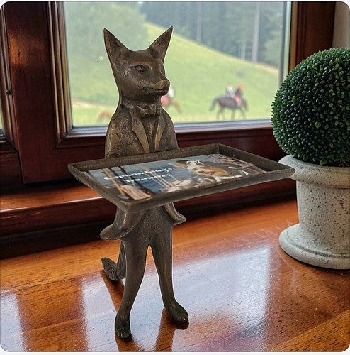 Vintage 1994 cast bronze fox - vintage,