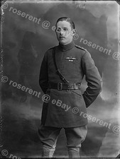 WW1 Royal Flying Corps - Captain Sison M.C. original  Glass negative 22 by 16cm