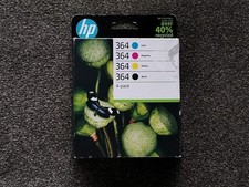 HP 364 BLACK CYAN MAGENTA YELLOW, N9J73AE, 4 PACK, INK CARTRIDGE SET. 2023, NEW