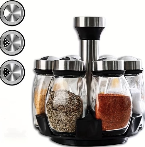 Piece rotating spice rack - 6,