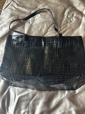 Patent Black Tote Bag Brand New Never Used Gorgeous Pink Lining Great Condition