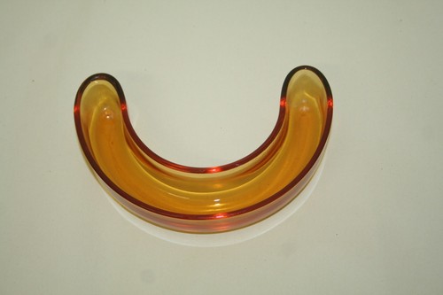 Decorative glass dish amber - dish,