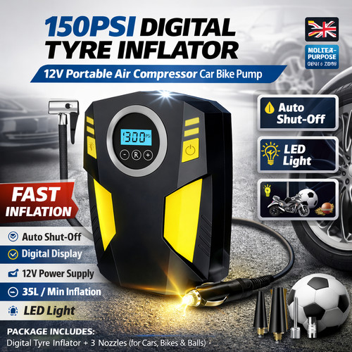 150psi digital tyre inflator - 150psi,