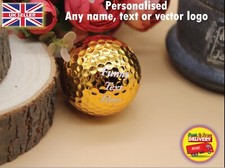 Gold Personalised GOLF ball