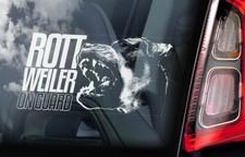 ROTTWEILER Car Sticker, Guard Dog Beware Window Sign Decal Gift Pet Owner - V02