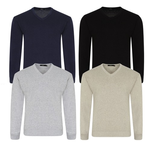 Mens plain knitted - mens, neck