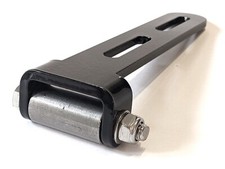 Motorcycle solo seat bracket set with fixings for chopper, bobber, custom bike.