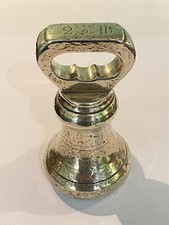 Antique 2 Lb Polished Brass Bell Weight