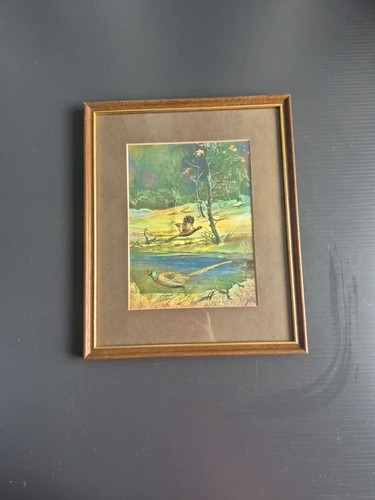 Framed metallic pheasant