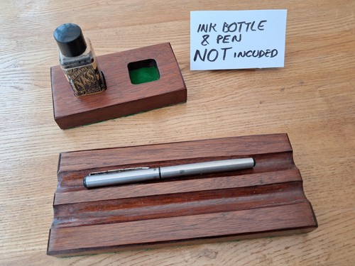 Mahogany pen stand tray - pen, /