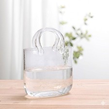 Glass purse vase - glass, handbag