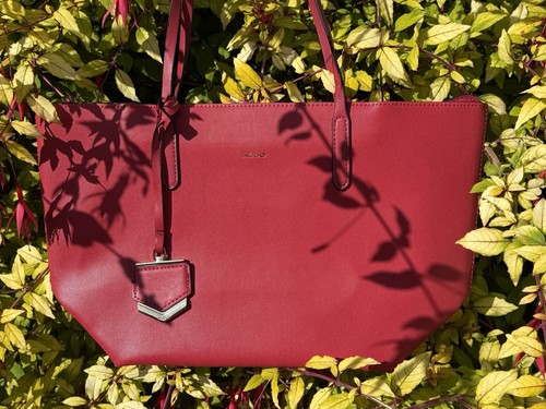 Aldo brand red tote medium - aldo,