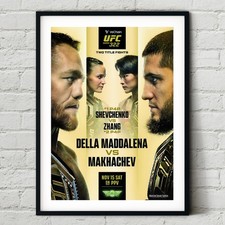 UFC 322 Jack Della Maddalena vs. Islam Makhachev Fight Poster Art Print Boxing