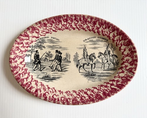 Unusual antique red transfer - antique,