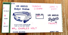 6/5/77 DODGERS/PADRES TICKET