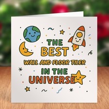Rocket & Stars - BEST WALL AND FLOOR TILER IN THE UNIVERSE - Bright Print