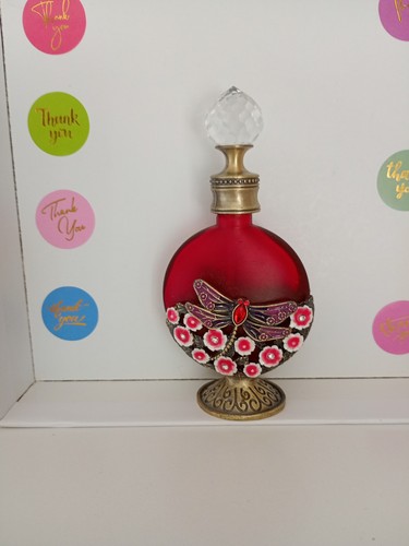 25ml red glass and bronze - red,