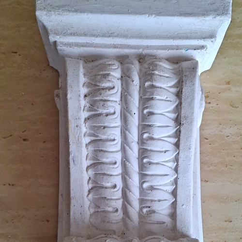 White plaster classical - white, corbel