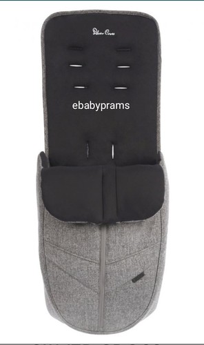 Silver cross footmuff - cross,
