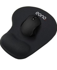 Amazon Brand – Eono Ergonomic Mouse Mat Wrist Rest Support, Gel Mouse pad. Black