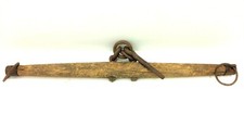 Antique Primitive Iron Loop Wood Horse Harness Carriage Stretcher Single Tree