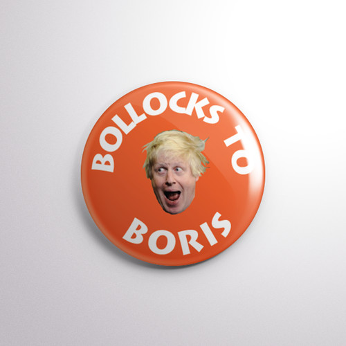 Bollocks boris pin - bollocks, to