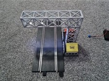 Scalextric slot car trackside props building gantry lights up