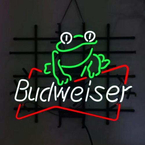 Green frog beer neon - beer, sign
